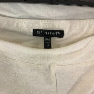 Eileen Fisher White Pull-on Pants, size M